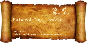 Moldoványi Iván névjegykártya