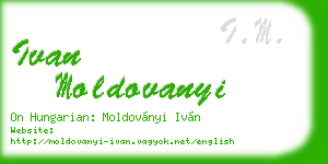 ivan moldovanyi business card